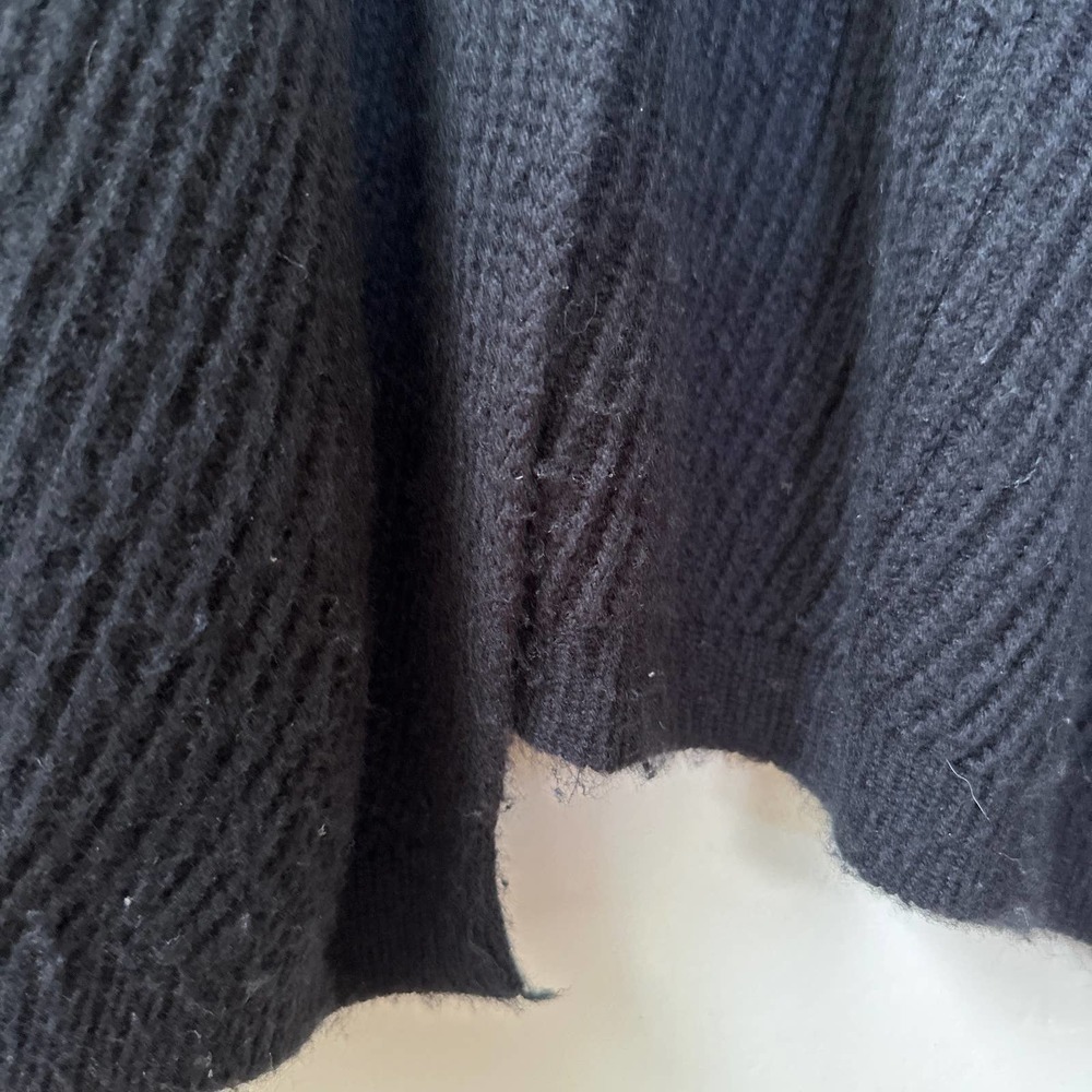 Splendid Chunky Cozy Wool Blend Cardigan Black Size Small - Picture 16 of 16